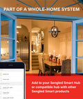 Zigbee Smart Light Bulbs 8 Pack With Hub Required For Your Smart Home on smartphone app in dining room, part of whole-home system.