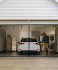 Garage Door Screen For 2 Car Garage With Magnetic Closure And Heavy Duty Weighted Bottom Self Sealing Fiberglass Mesh Retractable Net
