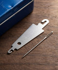 Stainless Steel Needle Threader Portable Threading Tool 60 Piece Set For Hand Sewing And Button Repairs Lightweight And Easy For Seniors Beginners And Elderly Users No Fuss Quick Stitch Access, stainless steel threader and needle on wood