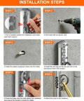 Installation steps for Hella Sturdy Wall Mount Resistance Band Anchor System With 300 Pound Pull Capacity Adjustable Aluminum Gym Anchors.