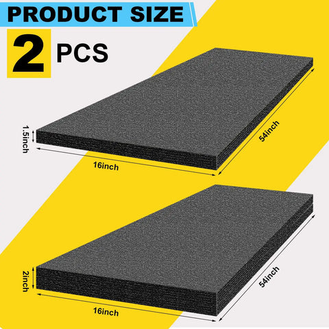 2 Pack Pro-Level Polyethylene Foam Sheets Offering Rock Solid Cushioning for Shipping and Packaging Missions featuring 54 X 16 Inch dimensions.