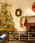 Connectable 200 LED String Lights Indoor Outdoor with Timer, 66ft Warm White Fairy Lights on Christmas tree in cozy room