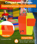 Dual Mode 1300W 1600W Commercial Air Blower with convenient hand grip, shown with a bounce house in the background.