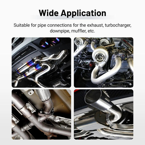Shop Rated Road Ready 3 Inch 2 Bolt Exhaust Flange Connection Kit Forged From Tough 304 Stainless Steel With Complete Gasket Fastener Bundle For Custom Rides installed in various vehicle exhaust systems.