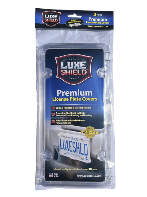 Packaged Premium Clear License Plate Covers 2 Pack With Stainless Steel Screws Durable Weatherproof Shield For Your Ride