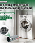 Dryer Heating Element Replacement For DLE Series Dryers Fits DLE2101W DLE2516W in a laundry setup with solved issues listed