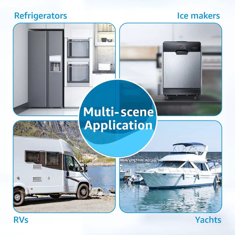 Heavy Duty Inline Water Filter Replacement For Reverse Osmosis Systems No Fuss Swap NSF ANSI 42 Certified for refrigerators, ice makers, RVs, yachts.