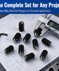10 Pack M12x30mm Screw Thread Ball Spring Plungers Alloy Steel Positioning Detent Locking Pins on blueprint with caliper.