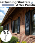 36 Pack Vinyl Shutter Fasteners Featuring Heavy Duty 3 Inch Stainless Steel And Black Plastic Spike Anchors With Secure Caps For Rock Solid Exterior Trim And A Zero Fuss Install on newly painted shutters.
