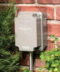 2 HP Irrigation Pump Start Relay for Sprinkler Controllers, ABS Enclosure, installed on brick wall, outdoors