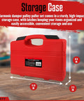 Heavy Duty Harmonic Balancer Puller Set storage case, red, 11.8x8.6x2.5 inches, high-impact material, with handle for easy transport