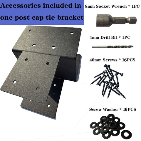 Beefy 6x6 Post Brackets For Pergola And Deck Beams, Galvanized Steel Hardware Anchor Connector, Weatherproof Post Support, Wood Beam Holder For Outdoor Structures