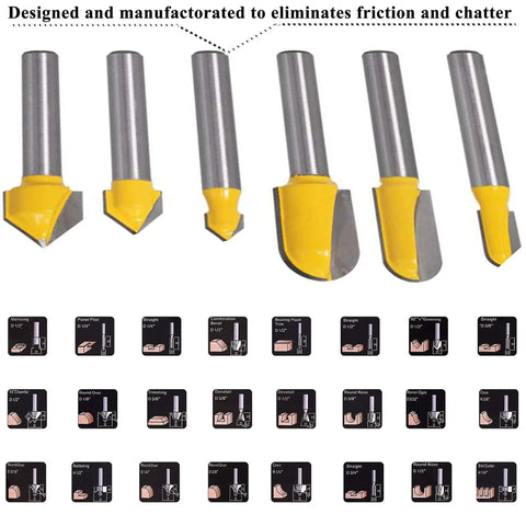 43 Piece Router Bit Set With Half Inch Shank For Panel And Cabinet Doors Woodworking Carbide Groove And Tongue Milling Tools