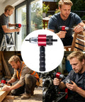 Various uses of the Rivet Nut Adapter Kit for Cordless Drill in metalwork and DIY projects, showing assembly and durability.