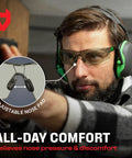 Legit Anti Fog Safety Glasses With Scratch Resistant Coating Serving Boss Level Uv Defense and a Fly Wraparound Silhouette on a man shooting.
