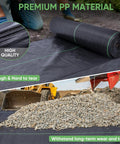 Heavy Duty Weed Barrier Fabric, 3 Feet By 50 Feet, 3.2 Ounces Landscape Workhorse for Garden, Yard, Driveway, and Vegetable Cultivation