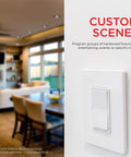 Z-Wave Smart Dimmer Switch 2-Pack with QuickFit Plug-N-Play SimpleWire in modern living room scene