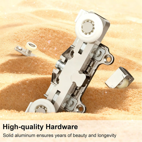 High-quality hardware for 42 By 84 Inch Concealed Sliding Barn Door With Soft Close Mechanism and Heavy Duty Track System.
