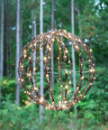 16 Inch LED Light Ball For Indoor And Outdoor Use With Warm White Lights Waterproof And Durable Lightweight Holiday Decor For Patio Or Wedding Displays Fold Flat Metal Frame For Easy Storage