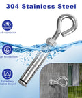 Heavy Duty Expansion Eye Bolts Four Pack With Drill Bit For Concrete Walls Built Tough As Nails Pro Grade Masonry Anchors with water protection