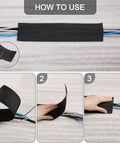 Steps to use Floor Cord Protector For Carpet And Office Cables, Easy Cut Cable Cover And Management, 4 Inch By 100 Feet Black