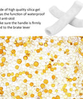 White Silicone Brake Lever Covers For Road And Mountain Bikes Dope Anti Slip Grips Protect Your Levers 0.39 By 0.39 Inches