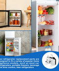 Open beverage coolers with fruits and drinks, showcasing Three Pack Refrigerator Overload Protectors One Quarter Horsepower Thermal Overload Switches.