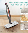 4 Pack Genius Steam Mop Pads Compatible With Shark Genius Hard Floor Cleaning System And Lift Away Pro Pocket Mops S5003D cleaning dust and debris.