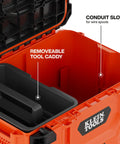 Open MODbox Medium Deep Tool Box With Beefy Heavy Duty Organizer Removable Tray Water And Debris Resistant Stackable Module interior