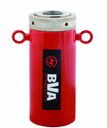 100 Ton Single Acting Hydraulic Cylinder with 10 Inch Stroke Lock Nut Safety Overflow Port Solid Steel Body 10000 PSI