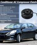 Air Conditioning AC Compressor Clutch Kit for Nissan Versa Versa Note Juke 2011 To 2019 Heavy Duty Replacement with pulley.