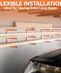 Beefy Heavy Duty Wood Organizer And Lumber Storage Wall Mount Rack With Six Levels Holds Up To 1200 Lbs Indoors Or Outdoors In Bright Orange