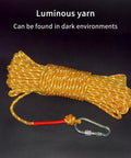Hella Tough 6 mm Braided Floating Dock Rope With Bright Reflective Markings And Heavy Duty Swivel Hooks For Boat Anchoring Campouts And Lake Days Yellow Twenty Meter Line Rock Solid Build, shown coiled with a hook.