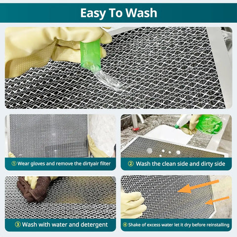 Steps to wash The Real Deal 24x24x1 MERV8 Washable And Reusable Electrostatic Furnace Filter with detergent and water.