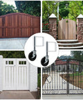 Two Pack Spring Loaded Gate Caster Wheels With Universal Mount Plate Heavy Duty Rubber Gate Caster 220 Lb Capacity