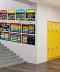 Middle School Math Posters Bundle For Classrooms Laminated Bulletin Board Decor That Pops With Math Symbols Key Concepts
