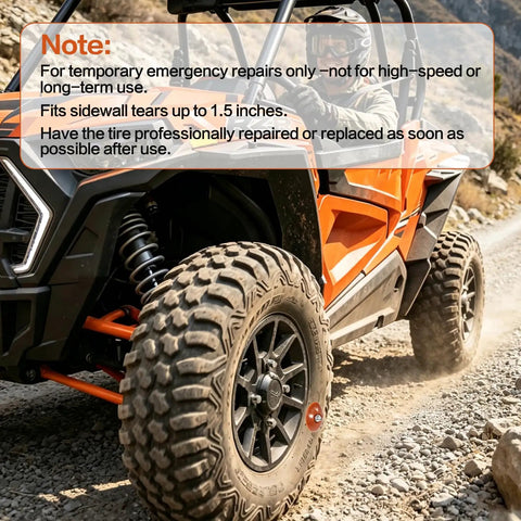 3 Pack Sidewall Tire Repair Kit With Dual Alignment Wires For Atv And Sxs Quickfix Portable Puncture Plug No Drying Time applied