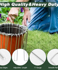 Heavy Duty 6 Inch Landscape Staples 50 Pack Hot Dip Galvanized 11 Gauge Garden Stakes for weed barrier and landscape fabric