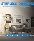 Living room with stepless dimming showcasing Ten Pack 6 Inch LED Disk Lights Dimmable Flush Mount Downlights 16.5W 5000K.