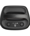 Top view of Encore Essential 2 Portable Party Speaker with control buttons and handle, showcasing compact design.