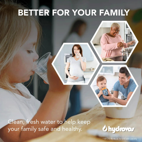 10 Inch Inline Carbon Water Filter For Refrigerator And Ice Maker With Slick 1 4 Inch Quick Connect Nips in use for family health.