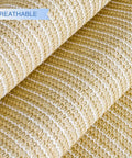 Close-up of breathable fabric texture for Beige 9 Ft Triangle Sun Shade Sail Canopy for Patio Backyard and Garden UV Blocking and Breathable.