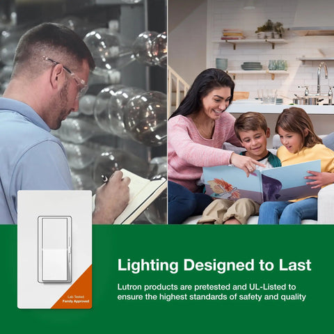 Diva LED Plus Dimmer Switch For Dimmable LED Halogen And Incandescent Bulbs 150 Watt Single Pole Or 3 Way Black DVCL-153PH-BL