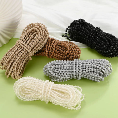 Heavy Duty Pom Beaded Chain Cord For Shade Repairs That Zips Through Totally Stress Free Over 11 Yard Run fits various blinds in assorted colors.