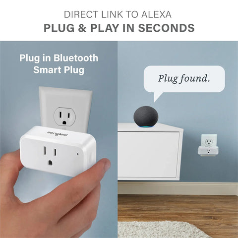 Smart Plug With S1 Auto Pairing, Alexa Compatible, Energy Monitoring, Remote Outlet Control, shown with Alexa setup