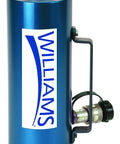 100 Ton Aluminum Hydraulic Cylinder 10 Inch With Carry Handle, Lightweight Aluminum Ram, Blue Finish, Industrial Tool