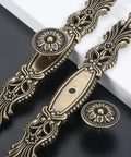 Vintage Antique Bronze Cabinet Pulls 10.2 Inch 5 Piece Set Sweet Hardware For Rad Kitchen Reno And Bathroom Refresh elegant floral design