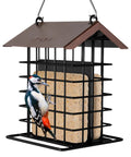 Outdoor Suet Feeder With Squirrel Proof Hook For Birds All Metal Roofed Cage Feeder Weatherproof Backyard Woodpecker Friendly Bird Feeder Easy Hang 1 Pack Today with woodpecker