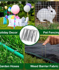 Beefy 6 Inch Landscape Staples 11-Gauge Galvanized U Shaped Yard Pins For Securing Weed Barrier Fabric And Garden Decorations