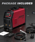 Powerful 220 Amp Stick Welder With Large 3.2 Inch LED Display, Dual Voltage 110V/220V MMA Welder, cables, accessories